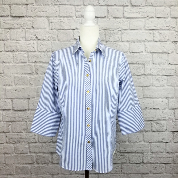 Lilly Pulitzer Tops - Lilly Pulitzer vintage blue white striped shirt